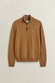 Gant Soft Superfine Italian Lambswool Half Zip Trui Caramel Brown