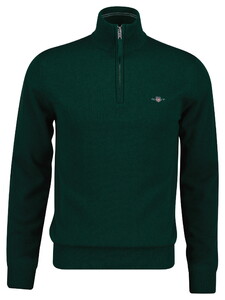 Gant Soft Superfine Italian Lambswool Half Zip Trui Dark Emerald