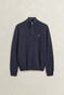 Gant Soft Superfine Italian Lambswool Half Zip Trui Dark Navy Melange
