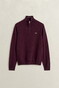 Gant Soft Superfine Italian Lambswool Half Zip Trui Darkened Wine