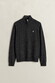 Gant Soft Superfine Italian Lambswool Half Zip Trui Donker Grijs
