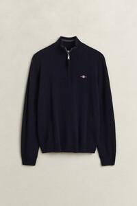 Gant Soft Superfine Italian Lambswool Half Zip Trui Marine