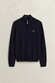 Gant Soft Superfine Italian Lambswool Half Zip Trui Marine