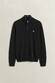Gant Soft Superfine Italian Lambswool Half Zip Trui Zwart