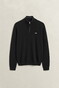Gant Soft Superfine Italian Lambswool Half Zip Trui Zwart
