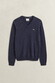 Gant Soft Superfine Italian Lambswool V-Neck Trui Dark Navy Melange