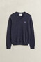 Gant Soft Superfine Italian Lambswool V-Neck Trui Dark Navy Melange
