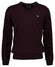 Gant Soft Superfine Italian Lambswool V-Neck Trui Darkened Wine