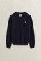 Gant Soft Superfine Italian Lambswool V-Neck Trui Marine
