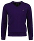 Gant Soft Superfine Italian Lambswool V-Neck Trui Pansy Purple