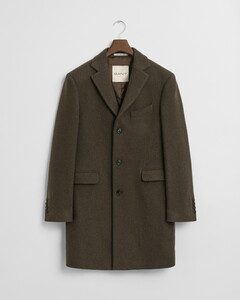 Gant Solid Color Classic Wool Jas Country Green