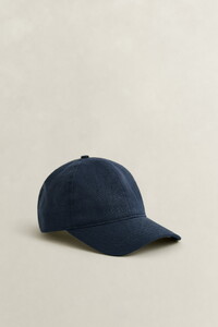 Gant Solid Color Linen Cap Evening Blue