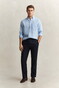 Gant Solid Color Linnen Drawstring Broek Avond Blauw