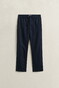 Gant Solid Color Linnen Drawstring Broek Avond Blauw