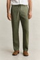 Gant Solid Color Linnen Drawstring Broek Dry Herb Green