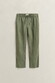 Gant Solid Color Linnen Drawstring Broek Dry Herb Green