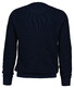 Gant Solid Color Micro Textured Cotton Crew Neck Trui Avond Blauw