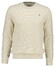 Gant Solid Color Micro Textured Cotton Crew Neck Trui Cream
