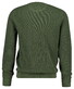 Gant Solid Color Micro Textured Cotton Crew Neck Trui Dry Herb Green