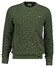 Gant Solid Color Micro Textured Cotton Crew Neck Trui Dry Herb Green