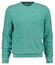 Gant Solid Color Micro Textured Cotton Crew Neck Trui Muted Turquoise