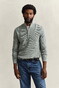Gant Solid Color Micro Textured Cotton Half Zip Trui Ceramic Grey