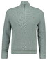 Gant Solid Color Micro Textured Cotton Half Zip Trui Ceramic Grey