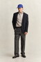 Gant Solid Color Micro Textured Cotton Half Zip Trui Clay Beige