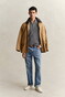 Gant Solid Color Micro Textured Cotton Half Zip Trui Dark Grey Melange