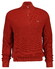 Gant Solid Color Micro Textured Cotton Half Zip Trui Maple Fire