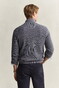 Gant Solid Color Micro Textured Cotton Half Zip Trui Midden Grijs