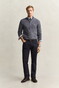 Gant Solid Color Micro Textured Cotton Half Zip Trui Midden Grijs