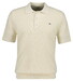 Gant Solid Color Micro Textured Cotton Short Sleeve Polo Pullover Cream