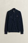 Gant Solid Color Micro Textured Cotton Zip Vest Avond Blauw