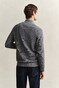 Gant Solid Color Micro Textured Cotton Zip Vest Dark Grey Melange
