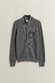 Gant Solid Color Micro Textured Cotton Zip Vest Dark Grey Melange