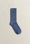 Gant Solid Color Rib Sokken Navy Melange