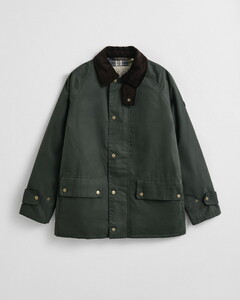 Gant Solid Color Waxed Barn Jacket Woody Green