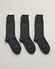 Gant Solid Mercerized Cotton Subtle Logo Sokken Antraciet