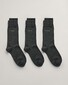 Gant Solid Mercerized Cotton Subtle Logo Sokken Antraciet