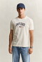 Gant Spray Graphic East Coast Crew Neck T-Shirt Cream