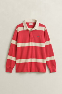 Gant Striped Rugger Trui Creamed White