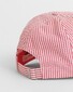 Gant Striped Seersucker Cotton Cap Ruby Red