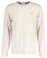 Gant Subtle Logo Embroidery Long Sleeve Round Neck T-Shirt Clay Beige