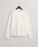 Gant Subtle Logo Embroidery Long Sleeve Round Neck T-Shirt Eggshell