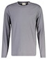 Gant Subtle Logo Embroidery Long Sleeve Round Neck T-Shirt Midden Grijs
