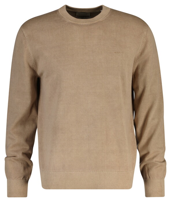 Gant Sunfaded Crew Neck Trui Donker Khaki