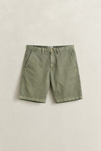 Gant Sunfaded Flat-Front Chino Shorts Bermuda Dry Herb Green