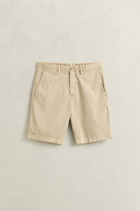 Gant Sunfaded Flat-Front Chino Shorts Bermuda Oat Beige
