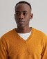 Gant Super Fine Lambswool V-Neck Trui Dark Mustard Orange